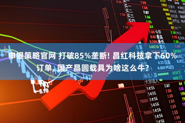 申银策略官网 打破85%垄断! 昌红科技拿下60%订单, 国产晶圆载具为啥这么牛?